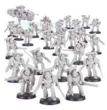 Blood Angels - The Day of Revelation:
MKIV Space Marine Assault Squad - x4;
Legion Moritat with Volkite Serpenta - x1;
Legion MKIV Destroyer Squad with Jump Packs - x1;
Proteus Pattern Land Speeder Set 1 - x1