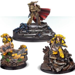 Imperial Fists Legion Command Set:Rogal Dorn, Primarch of the Imperial Fists Legion - x1;Sigismund, First Captain of the Imperial Fists - x1;Alexis Polux, 405th Captain of the Imperial Fists - x1