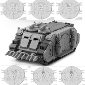 Imperial Fists Legion Deimos Rhino Squadron:
MKIC Deimos Pattern Rhino - x3
Imperial Fists Legion Deimos Rhino Doors - x3