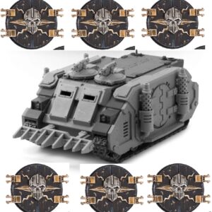 Iron Warriors Legion Deimos Rhino Squadron:
MKIC Deimos Pattern Rhino - x3
Iron Warriors Legion Deimos Rhino Doors - x3