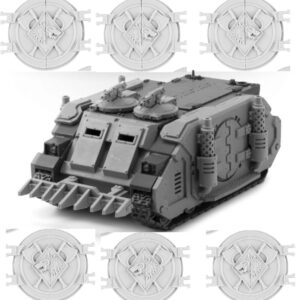 Space Wolves Legion Deimos Rhino Squadron Set 1:
MKIC Deimos Pattern Rhino - x3
Space Wolves Legion Deimos Rhino Doors - x3