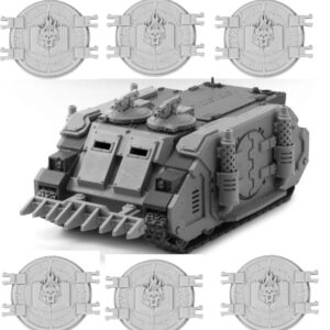 Word Bearers Legion Deimos Rhino Squadron:
MKIC Deimos Pattern Rhino - x3
Word Bearers Legion Deimos Rhino Doors - x3