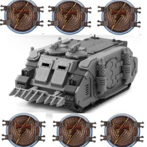 White Scars Legion Deimos Rhino Squadron:
MKIC Deimos Pattern Rhino - x3
White Scars Legion Deimos Rhino Doors - x3